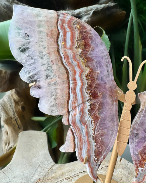 Amethyst & Agate Butterfly - (O)