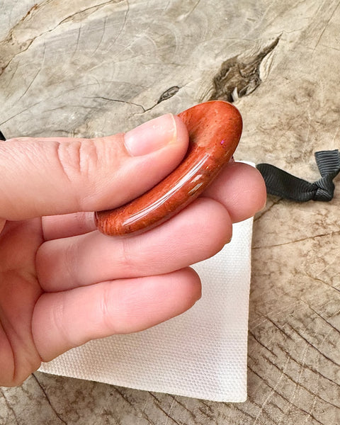 Red Jasper Thumb Worry Stone