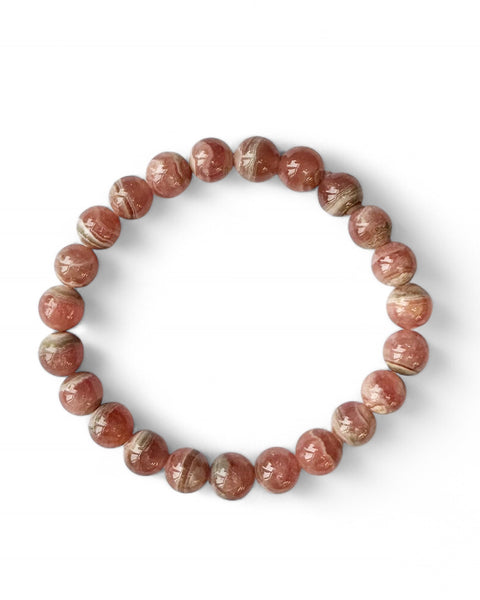 Rhodochrosite Beaded Bracelet