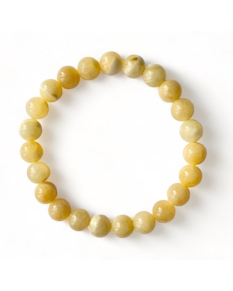Orange Calcite Beaded Bracelet