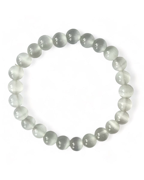 Selenite Beaded Bracelet