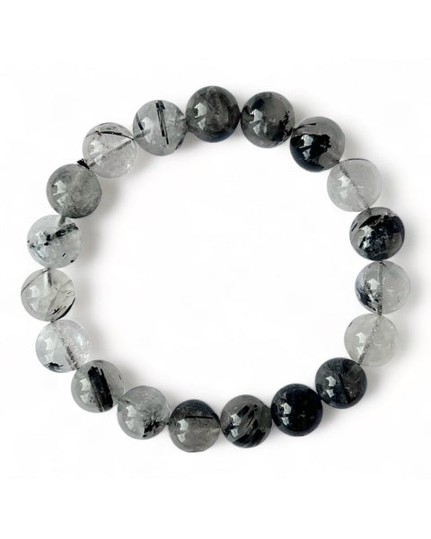 Tourmalated Quartz Beaded Bracelet