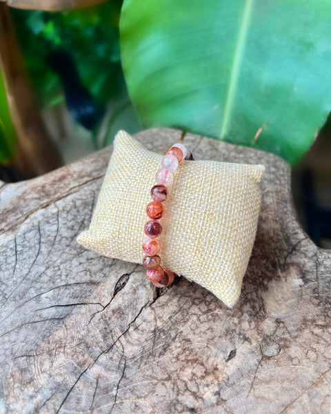 Fire Quartz Beaded Bracelet
