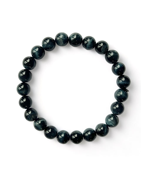 Blue Tigers Eye Beaded Bracelet