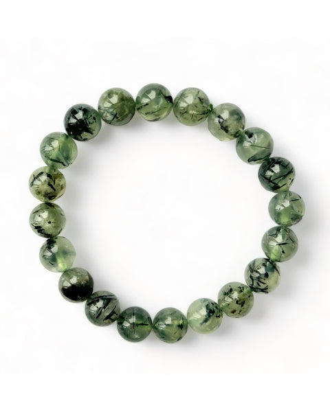 Prehnite & Epidote Beaded Bracelet