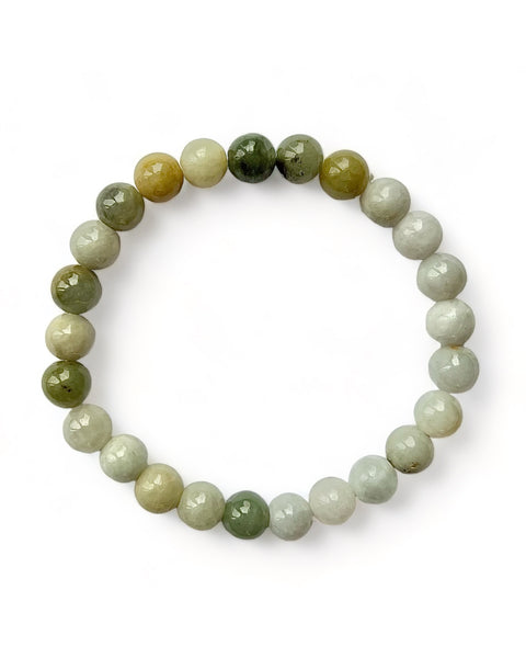 Jade Beaded Bracelet - light green