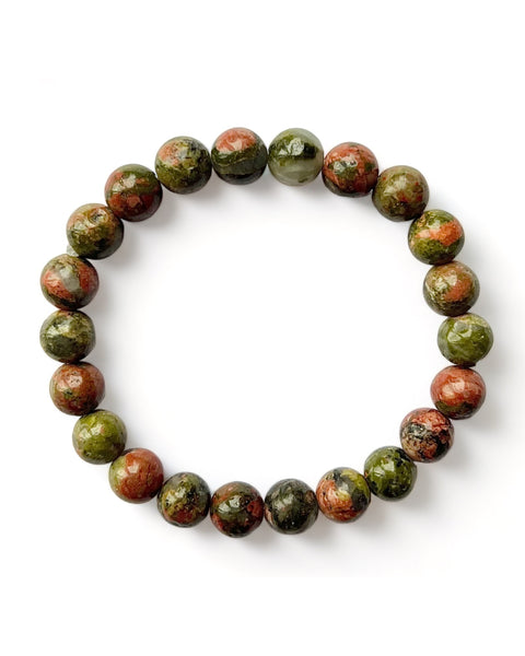 Unakite Beaded Bracelet