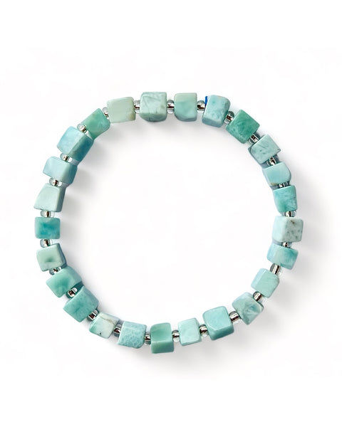 Larimar Cubed Bracelet