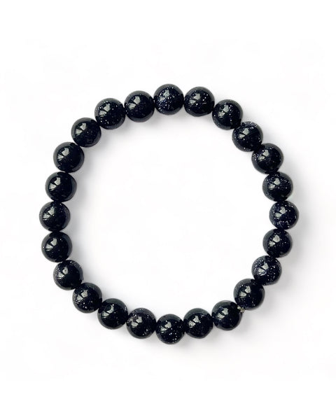 Blue Goldstone Beaded Bracelet