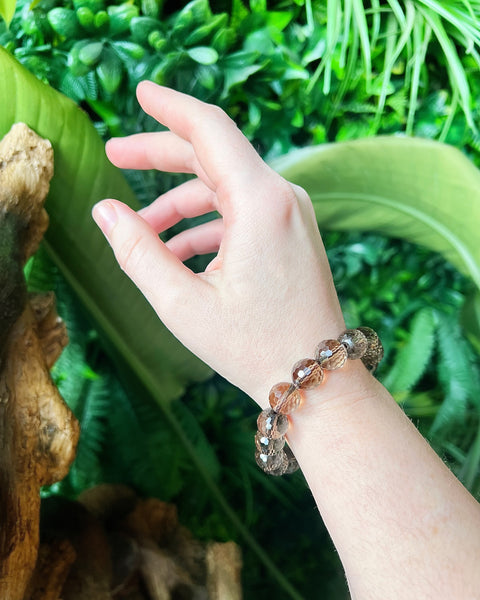 Smoky Quartz Faceted Bracelet