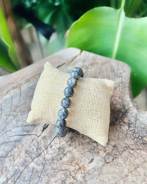 Larvikite Beaded Bracelet