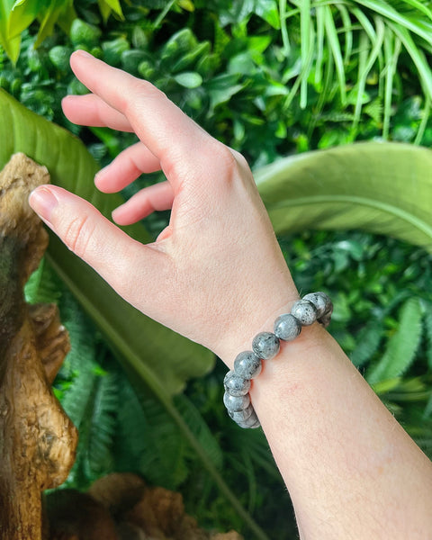Larvikite Beaded Bracelet