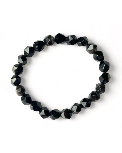 Sheen Obsidian Faceted Bracelet