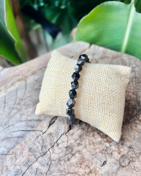 Sheen Obsidian Faceted Bracelet