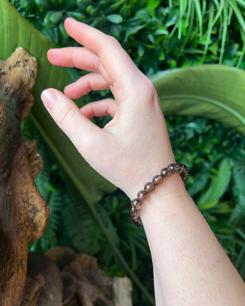 Smoky Quartz Beaded Bracelet