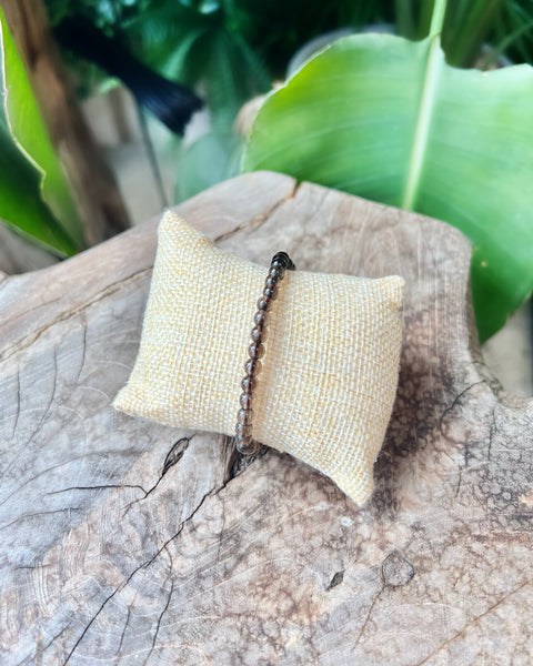 Smoky Quartz Beaded Bracelet