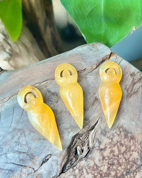 Orange Calcite Goddess