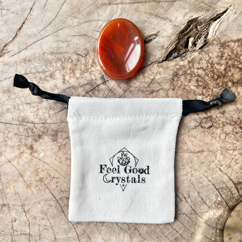 Carnelian Thumb Worry Stone