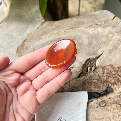 Carnelian Thumb Worry Stone