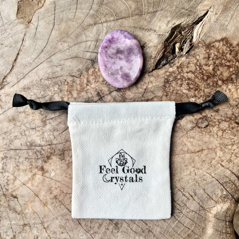 Lepidolite Thumb Worry Stone
