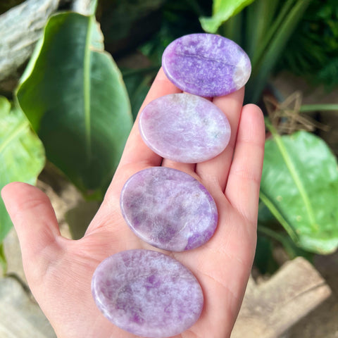 Lepidolite Thumb Worry Stone