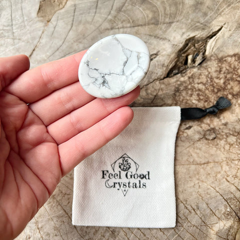 Howlite Thumb Worry Stone