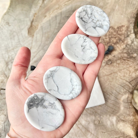 Howlite Thumb Worry Stone