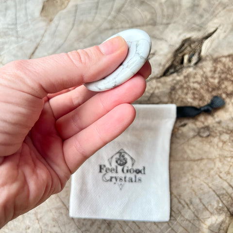 Howlite Thumb Worry Stone