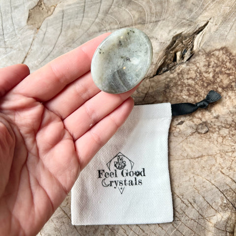 Labradorite Thumb Worry Stone