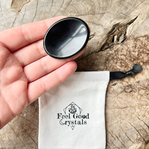 Obsidian Thumb Worry Stone