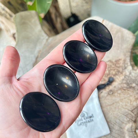 Obsidian Thumb Worry Stone