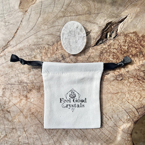 Clear Quartz Thumb Worry Stone