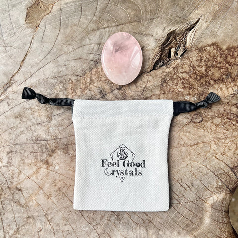 Rose Quartz Thumb Worry Stone