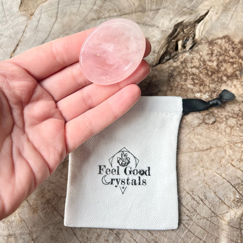 Rose Quartz Thumb Worry Stone