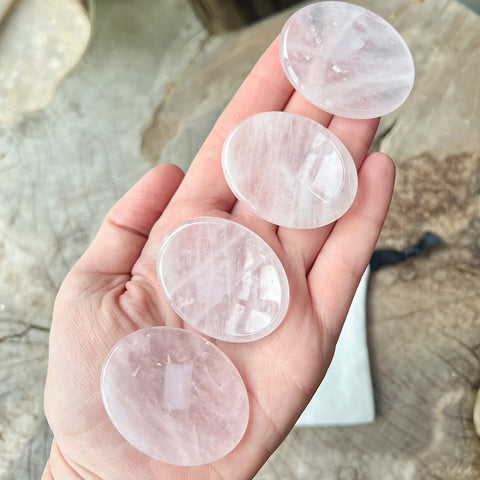 Rose Quartz Thumb Worry Stone