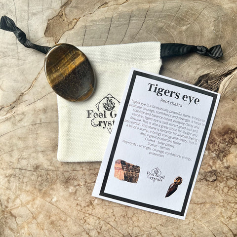Tigers Eye Thumb Worry Stone