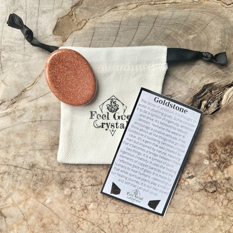 Goldstone Thumb Worry Stone