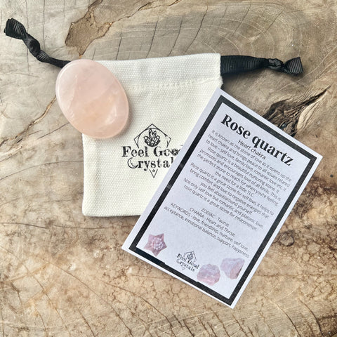 Rose Quartz Thumb Worry Stone