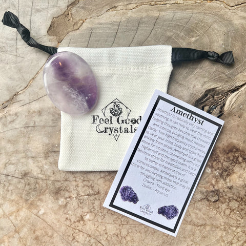 Amethyst Thumb Worry Stone