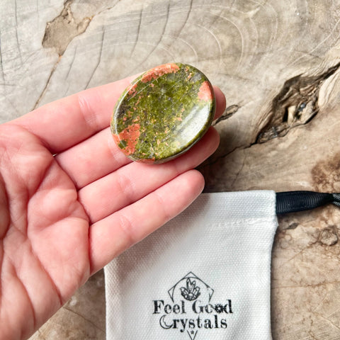Unakite Thumb Worry Stone
