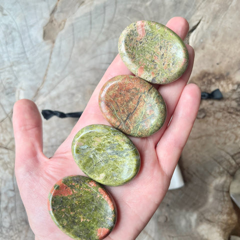 Unakite Thumb Worry Stone