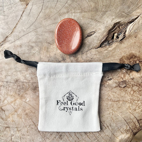 Goldstone Thumb Worry Stone