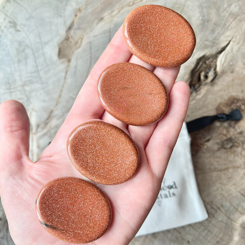 Goldstone Thumb Worry Stone