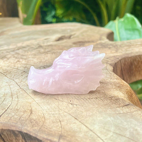 Rose Quartz Dragon head