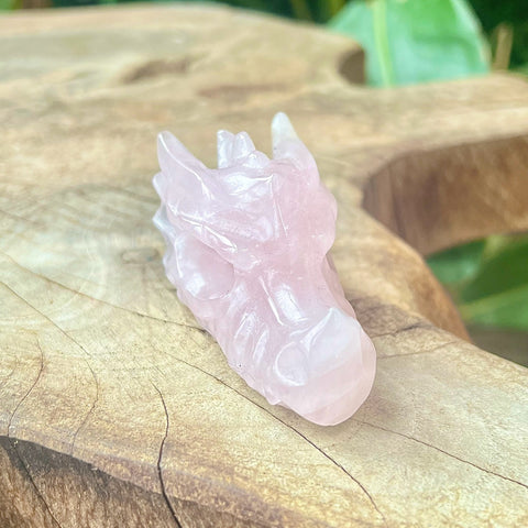 Rose Quartz Dragon head