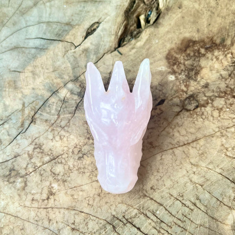 Rose Quartz Dragon head