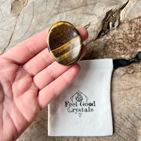 Tigers Eye Thumb Worry Stone