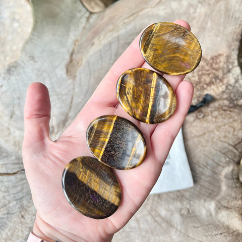 Tigers Eye Thumb Worry Stone