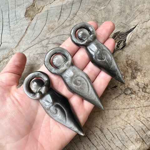 Silver Sheen Obsidian Goddess