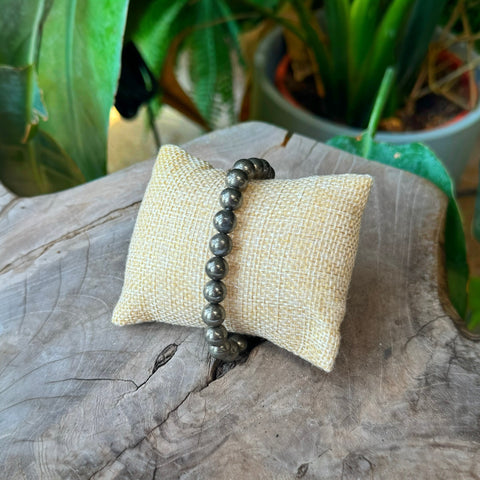 Pyrite Beaded Bracelet
